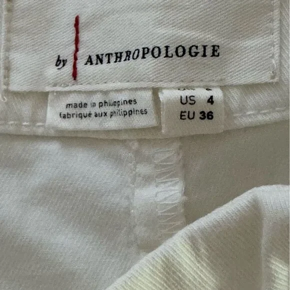 Anthropologie Corfu Ivory Wide Leg Pants, White Size 4 - Picture 4 of 9